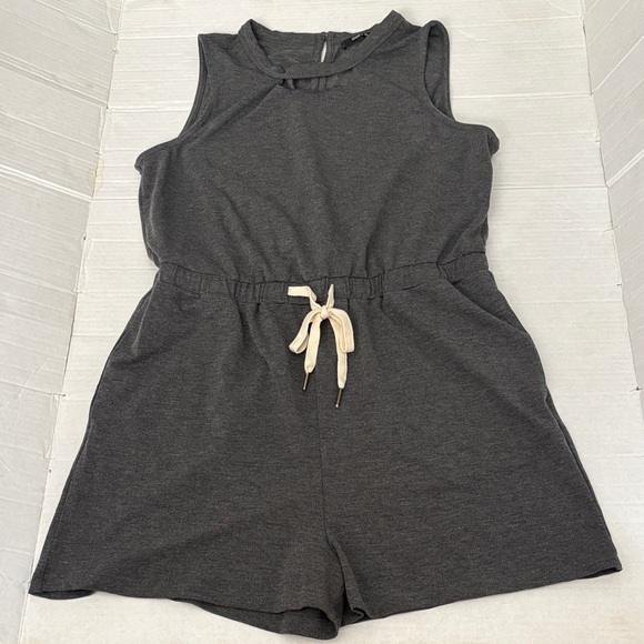 Doe & Rae Pants - Doe & Rae Charcoal Sleeveless medium Romper